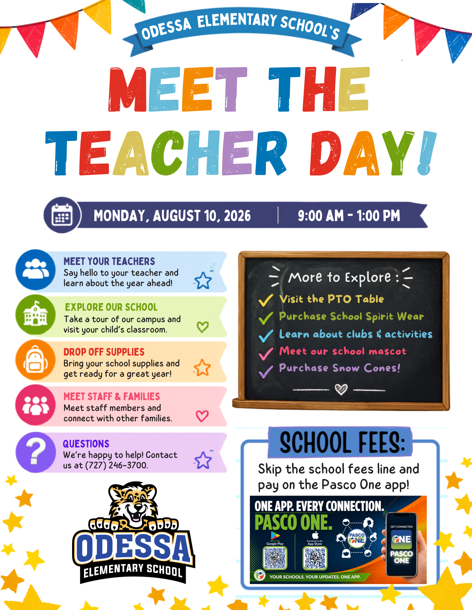 <p>Meet The Teacher Day 2026! Monday, August 10th 9:00am-1:00pm</p>