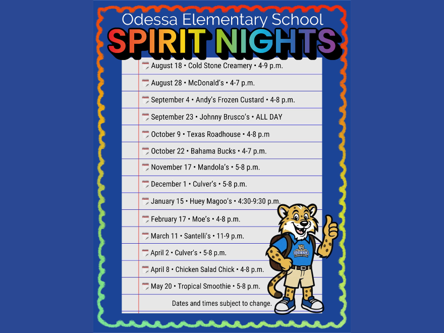 <p>spirit nights</p>