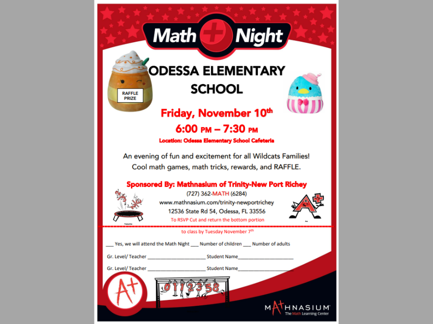 Math Night – November 10th