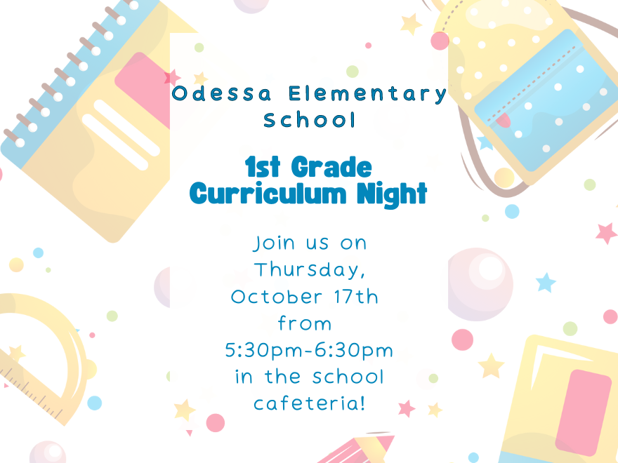 1st Grade Curriculum Night