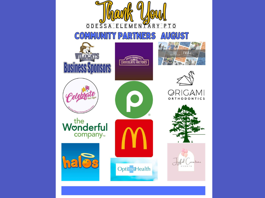 Thank You to our August Community Partners