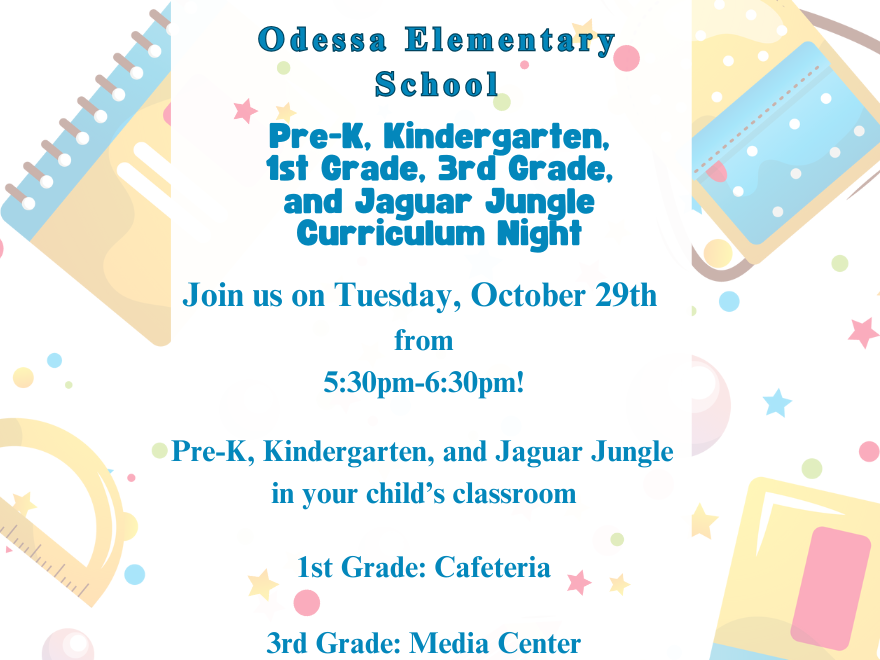 Curriculum Night October 29th