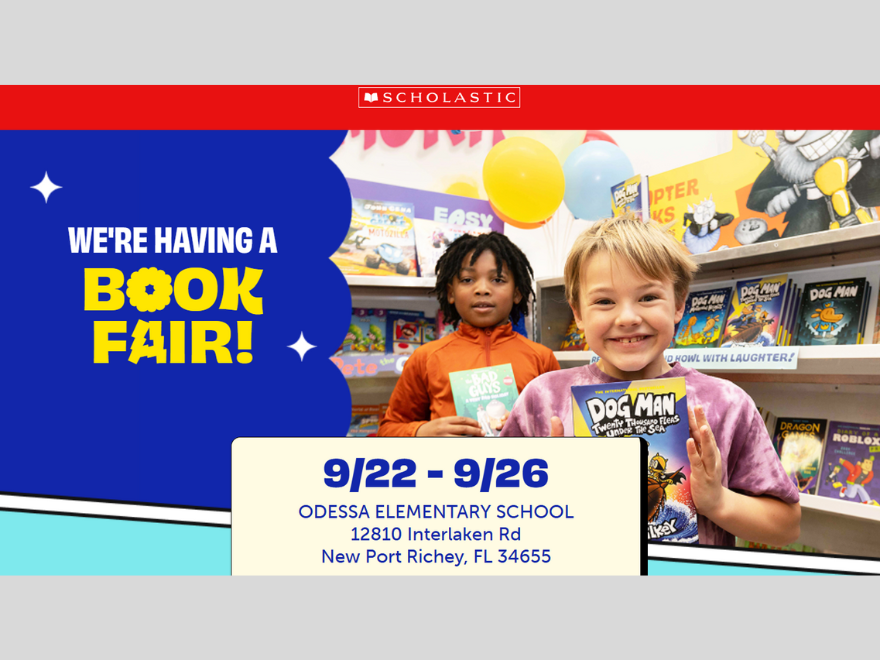 Scholastic Book Fair Coming September 22nd-26th